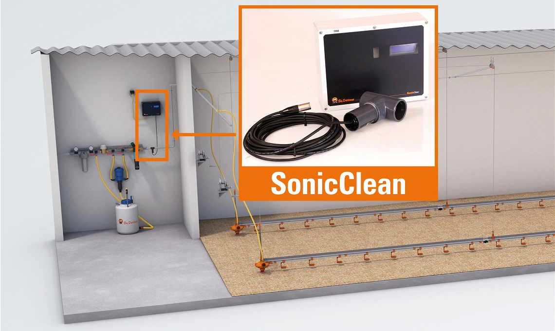 Clean water lines without the use of chemicals with ultrasonic technology