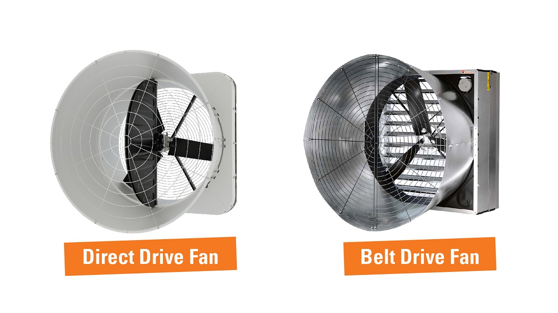 Left – Direct Drive Fan | Right – Belt Drive Fan