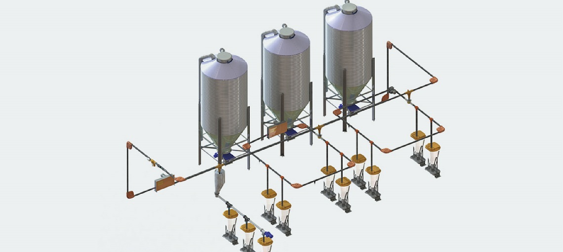 EcoMatic Pro provides measured and precise feeding for pigs of all ages.