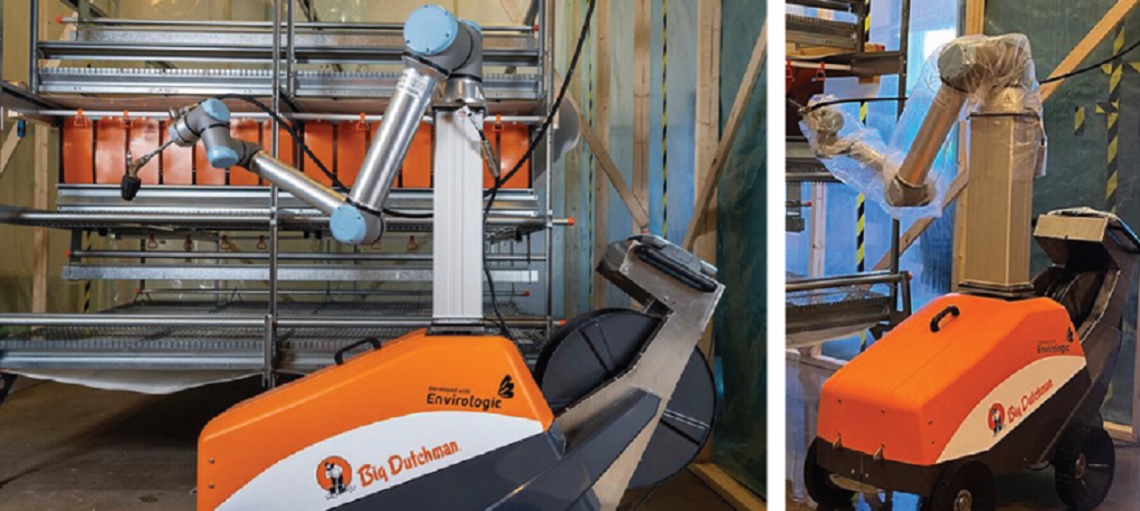 Sharky 430 is a robotic cleaner for rearing and laying aviaries.  