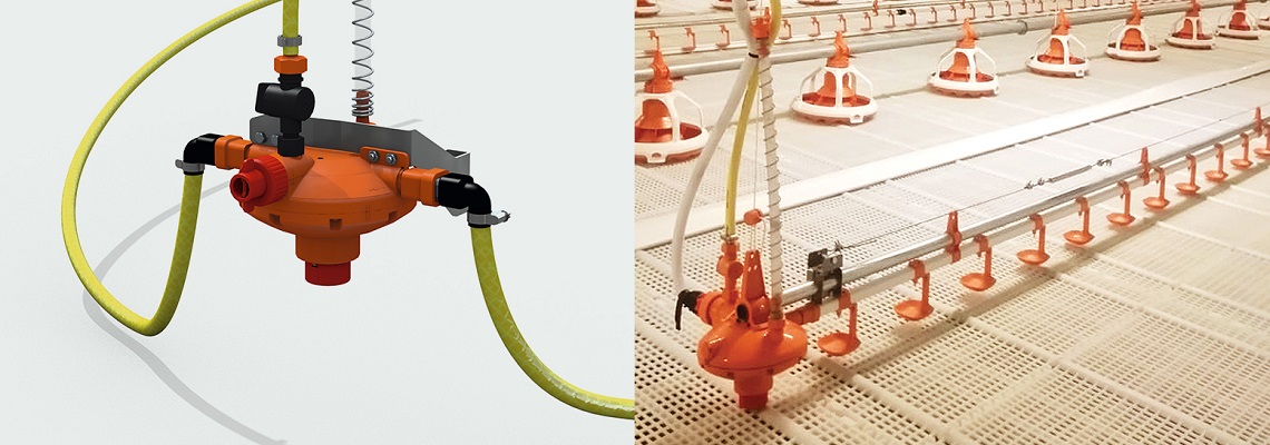 Big Dutchman’s automated flushing system minimises the buildup of contaminants.
